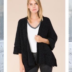 Black short cardigan